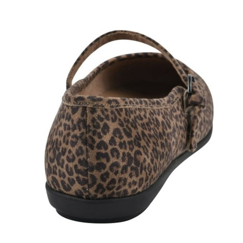Aerosoles Baylee Leopard Mary Jane Flats 12W Wide Comfort - Picture 4 of 8